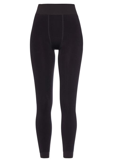 Bild: Thermoleggings von Lavana: Thermoleggings mit Innenfutter aus Teddyfleece. Breites Bündchen und Teilungsnähte im Schritt. Aus 100% Polyester