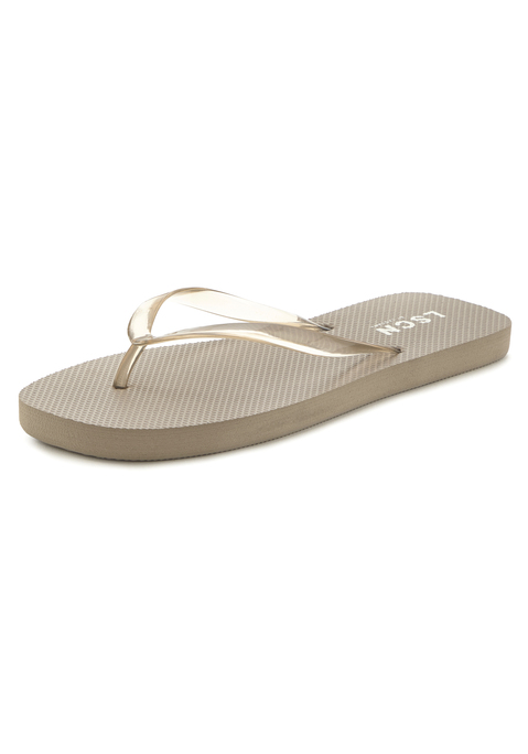 Bild: Badezehentrenner von LSCN by LASCANA: Zehentrenner mit wasserabweisender Sohle VEGAN von LSCN by Lascana. Hervorragend geeignet für Strand und Pool. Obermaterial, Futter, Decksohle und Laufsohle aus Synthetik.