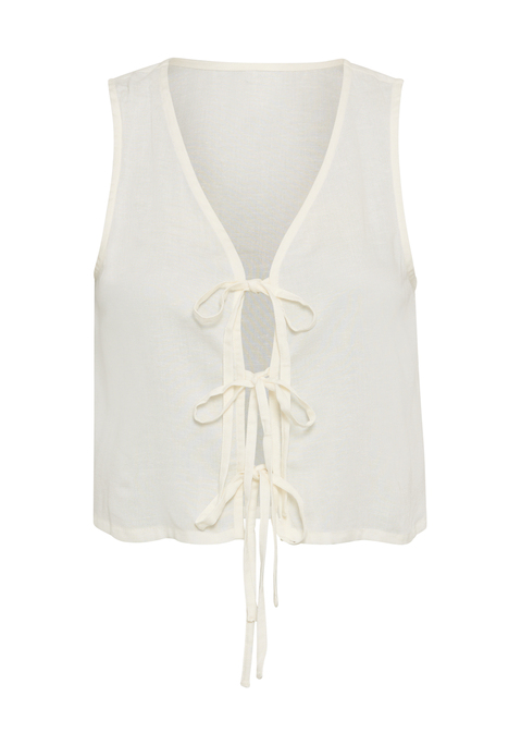 Bild: Blusentop von LSCN by LASCANA: Kurz geschnittenes Strandtop von LSCN by Lascana. Mit einem tiefem V-Ausschnitt und drei Bindebändern als Verschluss. Träger im Tank-Top-Stil. Mit Brustabnähern für eine schöne Form. Trageangenehme Qualität mit Viskose.