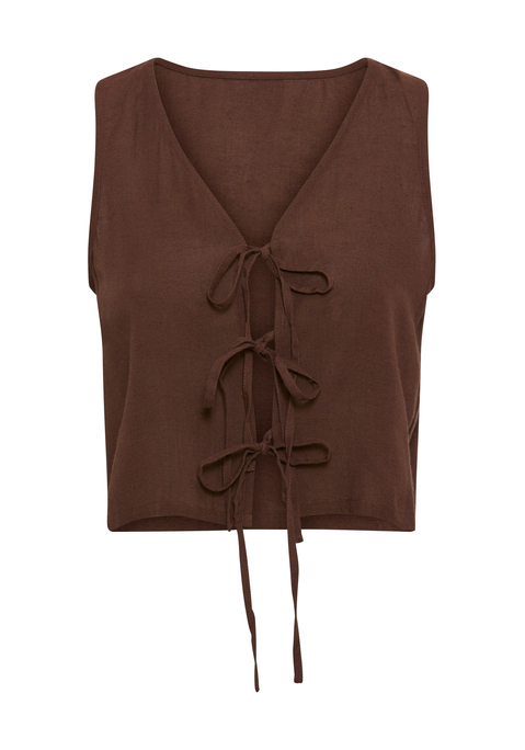 Bild: Blusentop von LSCN by LASCANA: Kurz geschnittenes Strandtop von LSCN by Lascana. Mit einem tiefem V-Ausschnitt und drei Bindebändern als Verschluss. Träger im Tank-Top-Stil. Mit Brustabnähern für eine schöne Form. Trageangenehme Qualität mit Viskose.