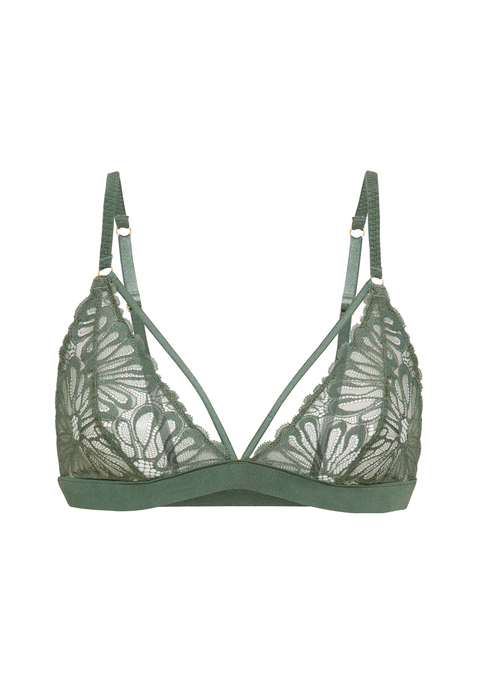 Bild: Bralette von LSCN by LASCANA: Bralette von LSCN by Lascana. Aus weicher Spitze. Mit Zierbändern und kleinen, glänzenden Details. Verstellbare Träger für eine perfekte Passform. Weiches, elatisches Material.