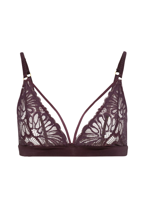 Bild: Bralette von LSCN by LASCANA: Bralette von LSCN by Lascana. Aus weicher Spitze. Mit Zierbändern. Mit kleinen metallisch glänzenden Details. Verstellbare Träger für eine perfekte Passform. Weiches Material.