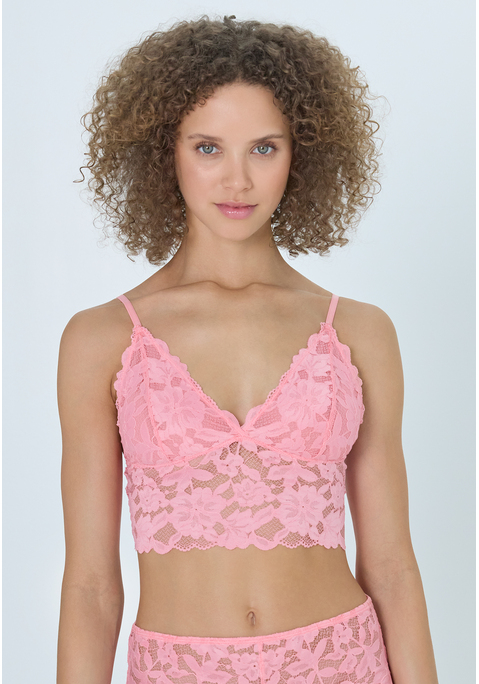 Bild: Bralette von LSCN by LASCANA: Verführerischer Bralette-BH von LSCN by Lascana aus floraler Spitze. Bequeme Passform ohne Verschluss. Träger verstellbar. Angenehm weiche Qualität.