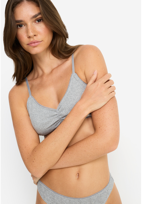 Bild: Bralette von LSCN by LASCANA: Bralette von LSCN by Lascana mit längenverstellbaren Trägern. Vorne doppelt gearbeitet für mehr Halt. Für Cup A/B geeignet. Aus reiner Baumwolle.