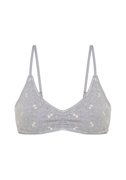 Bild: Bralette von LSCN by LASCANA: Romantisches Bralette von LSCN by Lascana mit hübscher Zierkante vorn am Ausschnitt. Verstellbare Träger für eine individuelle Passform. Vorn doppelt gearbeitet für mehr Halt. Weiche Baumwolle.