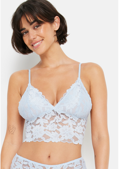 Bild: Bralette von LSCN by LASCANA: Verführerischer Bralette-BH von LSCN by Lascana aus floraler Spitze. Bequeme Passform ohne Verschluss. Träger verstellbar. Angenehm weiche Qualität.