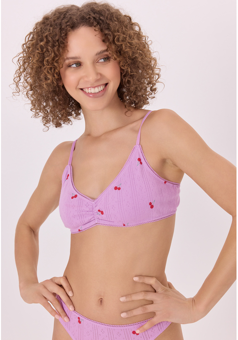 Bild: Bralette von LSCN by LASCANA: Romantisches Bralette von LSCN by Lascana mit hübscher Zierkante vorn am Ausschnitt. Verstellbare Träger für eine individuelle Passform. Vorn doppelt gearbeitet für mehr Halt. Weiche Baumwolle.