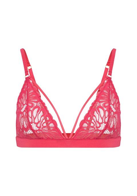 Bild: Bralette von LSCN by LASCANA: Bralette von LSCN by Lascana. Aus weicher Spitze. Mit Zierbändern. Mit kleinen metallisch glänzenden Details. Verstellbare Träger für eine perfekte Passform. Weiches Material.