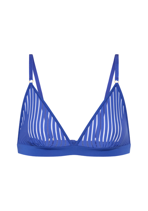 Bild: Bralette von LSCN by LASCANA: Bralette von LSCN by Lascana mit modernen transparenten, grafischen Streifen. Das leichte Material, die bequeme Triangel-Schnittform und das bügellose Design ermöglichen ein natürliches Tragegefühl. Verstellbare Träger. Trageangenehme Qualität mit recyceltem Polyamid.