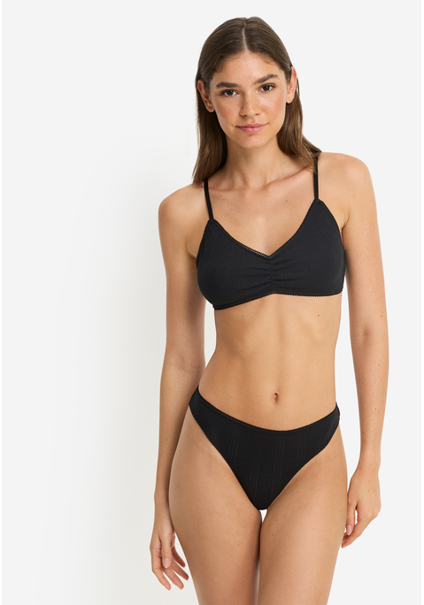 Bild: Bralette von LSCN by LASCANA: Bralette von LSCN by Lascana mit längenverstellbaren Trägern. Vorne doppelt gearbeitet für mehr Halt. Für Cup A/B geeignet. Aus reiner Baumwolle.