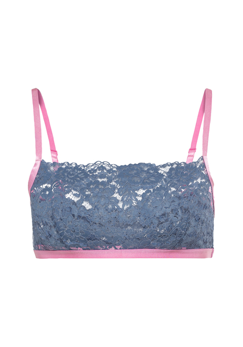 Bild: Bustier von LSCN by LASCANA: Bustier von LSCN by Lascana. Aus floraler Spitze. Mit glänzendem Bündchen. Verstellbare Träger für eine perfekte Passform. Trageangenehmes Material.