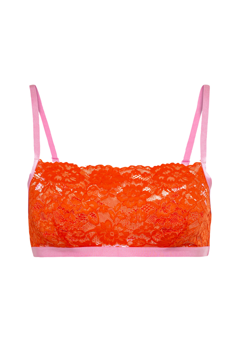 Bild: Bustier von LSCN by LASCANA: Bustier von LSCN by Lascana. Aus floraler Spitze. Mit glänzendem Bündchen. Verstellbare Träger für eine perfekte Passform. Trageangenehmes Material.