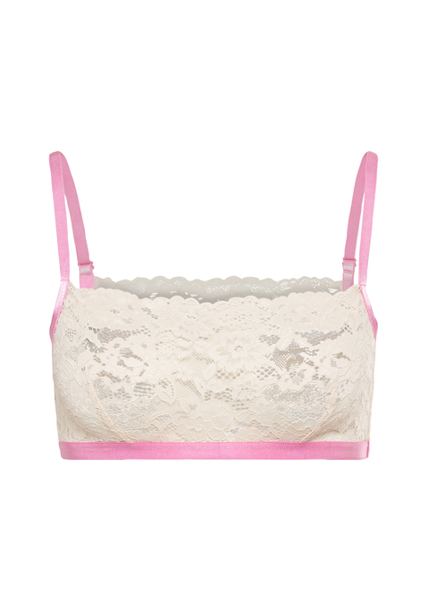 Bild: Bustier von LSCN by LASCANA: Bustier von LSCN by Lascana. Aus floraler Spitze. Mit glänzendem Bündchen. Verstellbare Träger für eine perfekte Passform. Trageangenehmes Material.