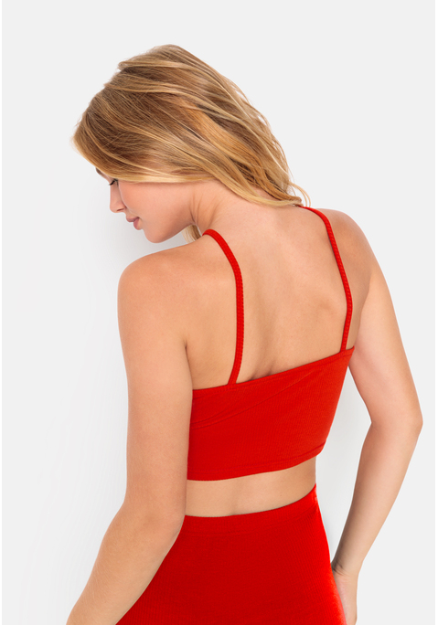 LSCN BY LASCANA Crop-Top Damen rot Gr.40