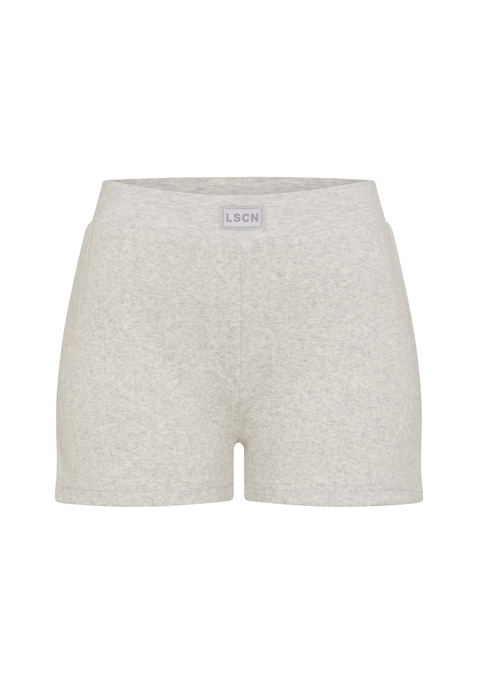 Bild: Hotpants von LSCN by LASCANA: Hotpants von LSCN by Lascana mit hübschem Ajourmuster. Elastischer Bund mit kleinem Markenlabel. Schön eng anliegend. Toll zu verschiedenen frechen Looks. Weicher, melierter Feinstrick.