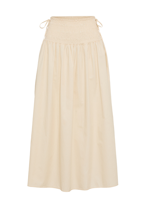 Bild: Maxirock von LSCN by LASCANA: Strandrock von LSCN by Lascana in Maxilänge. Breiter Smokbund auf der Taille mit dekorativen festen Schnüren an jeder Seite. Gerader Saum. Trageangenehme Qualität aus reiner Baumwolle.