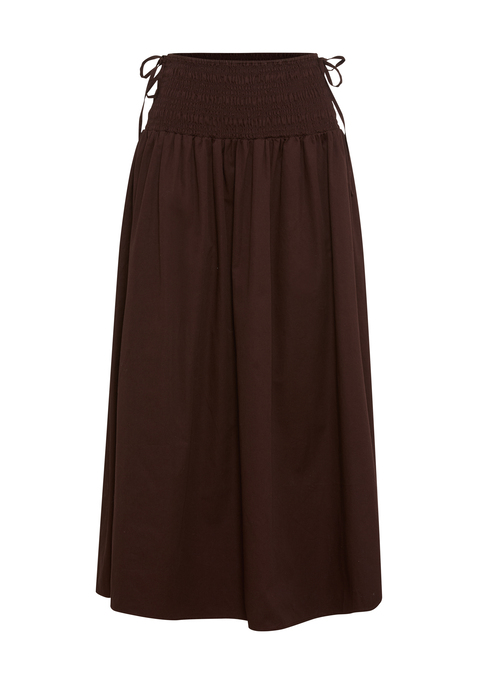 Bild: Maxirock von LSCN by LASCANA: Strandrock von LSCN by Lascana in Maxilänge. Breiter Smokbund auf der Taille mit dekorativen festen Schnüren an jeder Seite. Gerader Saum. Trageangenehme Qualität aus reiner Baumwolle.