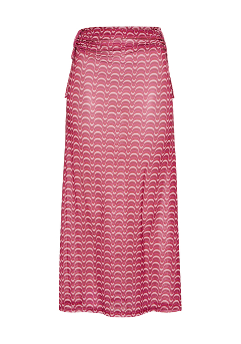 Bild: Meshrock von LSCN by LASCANA: Langer Strandrock von LSCN by Lascana mit Print im Wellendesign. Elastischer Bund sowie seitliche Tunnelzüge an beiden Hüften zur Weitenregulierung. Leichte, trageangenehme Qualität.