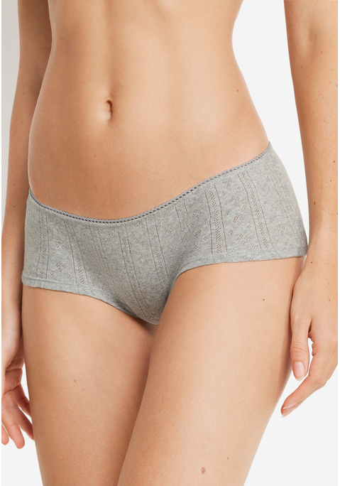 Bild: Panty von LSCN by LASCANA: Schöne Pantys von LSCN by Lascana im sortierten 2er-Pack: meliertes und unifarbenes Design. Sehr niedrige Leibhöhe. Der elastische Bund sorgt für einen bequemen Sitz. Angenehmes Tragegefühl durch softe Baumwolle.