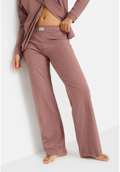 Bild: Pyjamahose von LSCN by LASCANA: Gestreifte lange Pyjamahose von LSCN by Lascana mit elastischem Bund. Weites Bein. Ideal zum Chillen. Angenehme Baumwoll-Viskose-Qualität.