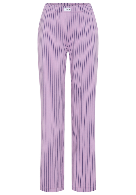 Bild: Pyjamahose von LSCN by LASCANA: Gestreifte lange Pyjamahose von LSCN by Lascana mit elastischem Bund. Weites Bein. Ideal zum Chillen. Angenehme Baumwoll-Viskose-Qualität.