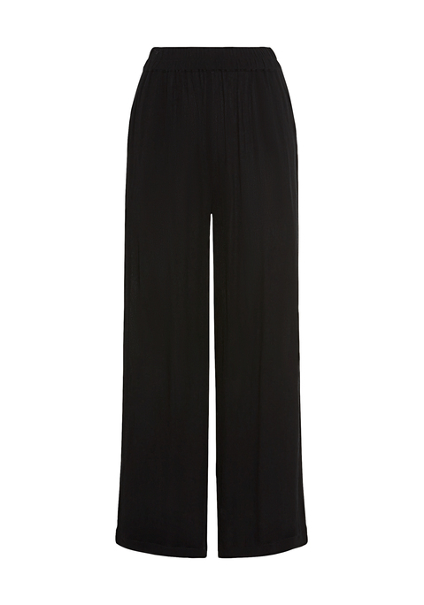 Bild: Schlupfhose von LSCN by LASCANA: Weit geschnittene unifarbene Palazzohose von Lascana. Mit weichem Gummibund. Praktische seitliche Eingrifftaschen. Aus weich fließender gekreppter Viskose.