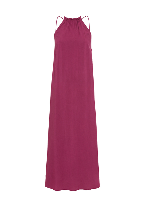 Bild: Strandkleid von LSCN by LASCANA: Maxikleid von LSCN by Lascana. Amerikanischer Ausschnitt mit Tunnelzug. Tunnelzug zum Variieren des Rückenausschnitts. Dünne Träger, bequeme Passform. Leichte Viskose-Webware.