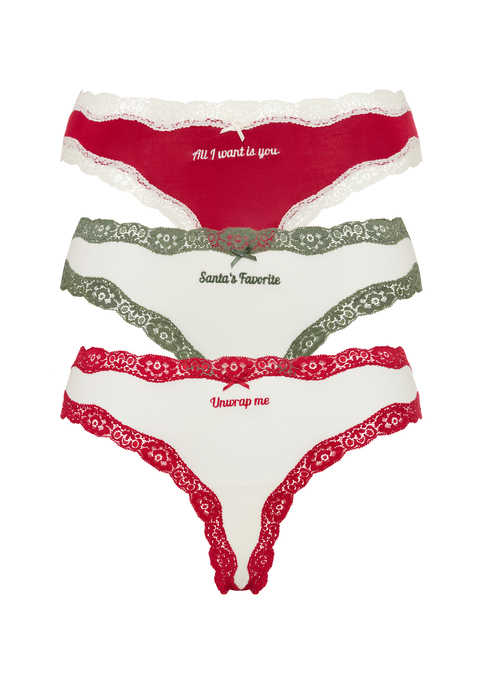 Bild: String von LSCN by LASCANA: Strings von LSCN by Lascana im praktischen 3er-Pack. Hochwertiger Spitzenbesatz an den Kanten als besonders elegantes Detail. Niedrige Leibhöhe für einen angenehmen Sitz. Elastische, trageangenehme Jersey-Qualität.