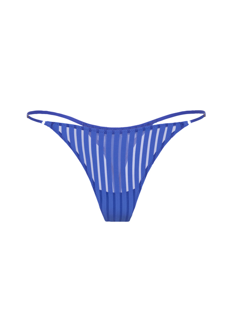 Bild: String von LSCN by LASCANA: Strings im 2er-Pack von LSCN by Lascana mit modernen transparenten, grafischen Streifen. Kleine, goldfarbene Accessoires als feines Designelement. Normale Passform und optimale Leibhöhe für Komfort im Alltag. Mit Baumwollzwickel. Trageangenehme Qualität mit recyceltem Polyamid.