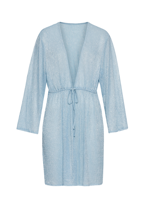 Bild: Tunika von LSCN by LASCANA: Mit tiefem Ausschnitt: Tunika von LSCN by Lascana. Tunnelzug in der Taille mit Bindeband vorne. Lange Ärmel. Lockere Passform. Leicht transparente Meshware mit Glitzerfäden.