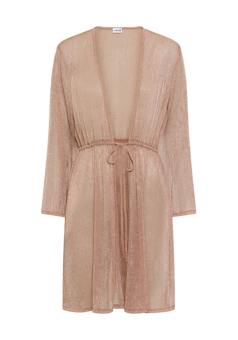 Bild: Tunika von LSCN by LASCANA: Mit tiefem Ausschnitt: Tunika von LSCN by Lascana. Tunnelzug in der Taille mit Bindeband vorne. Lange Ärmel. Lockere Passform. Leicht transparente Meshware mit Glitzerfäden.