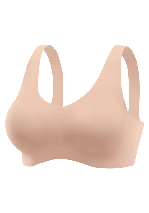 Bild: Bralette-BH von Nuance: Bralette-BH mit extra flachen, geklebten Kanten. Mit nahtlos vorgeformten Cups (ohne Bügel). Mit herausnehmbaren Push-up Kissen (leichter Push-up-Effekt) – für ein schönes Dekolleté. Extra flacher Rückenverschluss. Mit Liebe & Leidenschaft in Hamburg kreiert. Klassische Dessous. Bequeme Alltags-Dessous. Modische Dessous. Obermaterial: 82% Polyamid, 18% Elasthan.