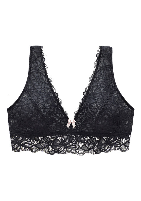 Bild: Bralette-BH von Nuance by Lascana: Femininer Soft-BH ohne Bügel mit verlängertem Unterbrustband. Rundherum aus feiner Spitze in blumiger Optik. Rücken ist durch einen Haken-Ösen Verschluss individuell verstellbar. Mit passenden Unterteilen aus der gleichen Serie erhältlich. Mit Liebe & Leidenschaft in Hamburg kreiert. Obermaterial: 86% Polyamid, 14% Elasthan.