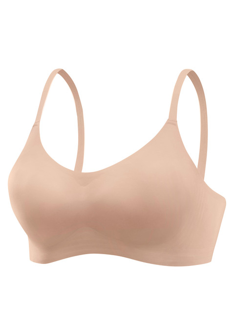 Bild: Bralette-BH von Nuance by Lascana: Modischer Bralette-BH ohne Bügel. Rundum aus samtig weichem Microtouch-Material. Seamless - ohne störende Nähte. Mit herausnehmbarem Push-up Kissen - für ein tolles Dekolleté. Extra flacher Rückenverschluss und individuell verstellbare Träger. Obermaterial: 82% Polyamid, 18% Elasthan.