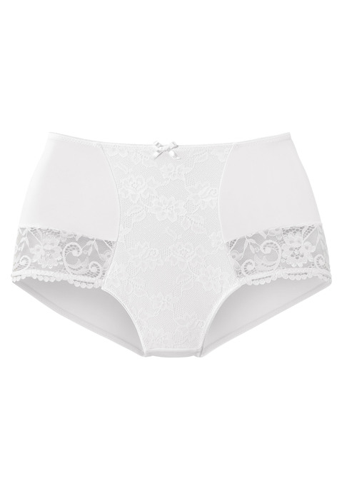 Bild: High-Waist-Panty von Nuance by Lascana: High-Waist-Slip von NUANCE aus stretchigem Microtouchmaterial. Mit Spitze an den Beinausschnitten und in der vorderen Mitte. Mit eingearbeitetem Baumwollzwickel. Aus 85% Polyamid, 15% Elasthan