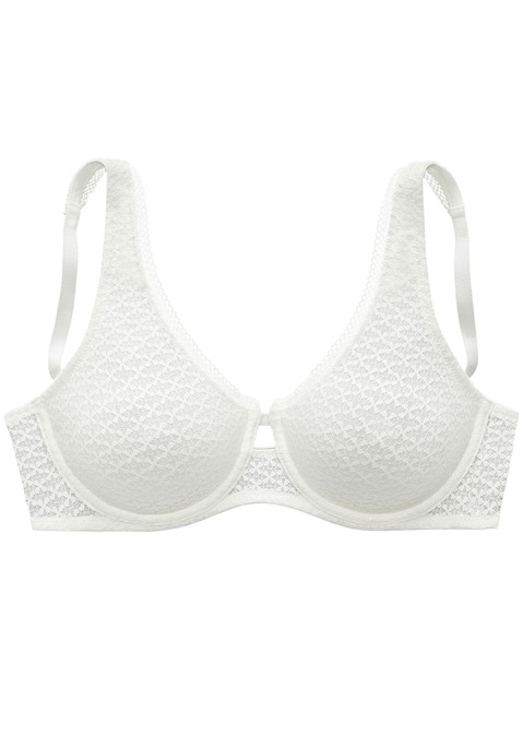 Bild: Minimizer-BH von Nuance by Lascana: Modischer Minimizer-BH mit nahtlos vorgeformten, unwattierten Cups. Rundherum aus feiner, graphischer Spitze. Leicht wattierte, breitere Träger um die Schultern zu entlasten. Mit integrierten Formbügeln für einen sicheren Halt. Individuell verstellbare Träger und Rückenverschluss. Obermaterial: 82% Polyamid, 14% Elasthan, 4% Baumwolle.