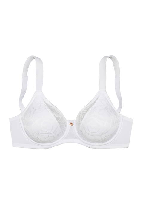 Bild: Minimizer-BH von Nuance by Lascana: Bügel-BH mit minimierender Funktion - besondere Schnittführung verkleinert die Büste optisch. Aus feiner, floraler Spitze und weichem Microtouch Material (ohne Wattierung). Breite gefütterte Träger entlasten die Schultern für maximalen Tragekomfort. Träger und Rückenverschluss sind individuell verstellbar. Mit Liebe & Leidenschaft in Hamburg kreiert. Obermaterial: 85% Polyamid, 15% Elasthan.