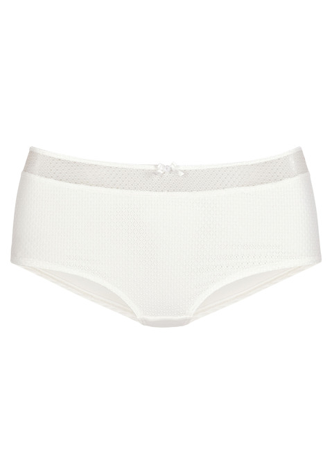 Bild: Panty von Nuance by Lascana: Elegante Panty mit hohem Bund und abdeckender Schnittform. Feine Zierschleife mit Glitzeraccessoire in der vorderen Mitte. Breiter Bund aus dezent transparentem Soft-Mesh. Mit eingearbeitetem Baumwollzwickel. Mit passendem BH aus der gleichen Serie erhältlich. Obermaterial: 85% Polyamid, 15% Elasthan.