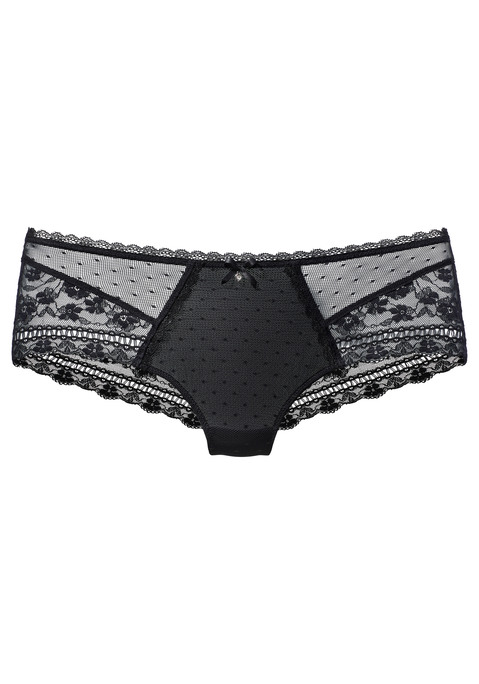 Bild: Panty von Nuance by Lascana: Verführerische Panty. Aus einem edlen Mix aus zarter Spitze und leicht unterlegtem Mesh. Mit feiner Zierschleife und hübschem Herzaccessoire in der vorderen Mitte. Mit eingearbeitetem Baumwollzwickel. Passende BHs aus der gleichen Serie erhältlich. Aus 85% Polyamid, 15% Elasthan.