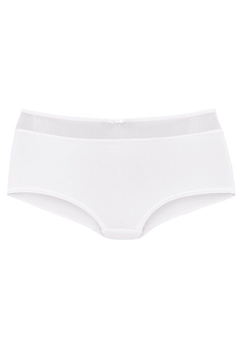 Bild: Panty von Nuance by Lascana: Elegante Panty in abdeckender Schnittform. Feine Zierschleife mit Schmuckaccessoire in der vorderen Mitte. Mit breitem Bund aus dezent transparentem Mesh. Mit eingearbeitetem Baumwollzwickel. Passender BH aus der gleichen Serie erhältlich. Obermaterial: 85% Polyamid, 15% Elasthan.