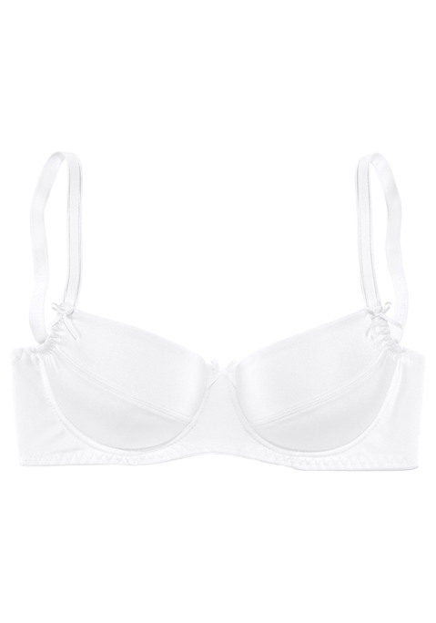 Bild: Push-up-BH von Nuance by Lascana: Push-up-BH mit herausnehmbaren Kissen – für ein tolles Dekolleté nach Wunsch. Rundherum aus einem leicht glänzenden Microtouch-Material. Mit feinen Zierschleifen in der vorderen Mitte & an den Trägern. Mit soft abgefütterten Formbügeln. Individuell verstellbare Träger sowie Rückenverschluss. Aus 88% Polyamid, 12% Elasthan.
