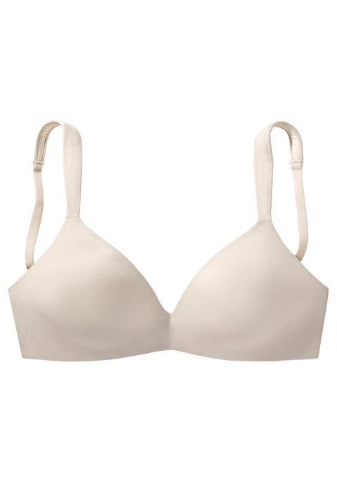 Bild: Schalen-BH von Nuance by Lascana: Basic Soft-BH (ohne Bügel) mit nahtlos vorgeformten, leicht wattierten Cups. Seitlich im Cup ist ein weiches Stäbchen eingearbeitet - für einen angenehmen Sitz und optimalen Halt. Leicht wattierte und hinten über Kreuz tragbare Träger für einen optimalen Komfort. Individuell verstellbare Träger und Rückenverschluss. Mit Liebe & Leidenschaft in Hamburg kreiert. Obermaterial: 54% Polyamid, 26% Elasthan, 20% Polyester.
