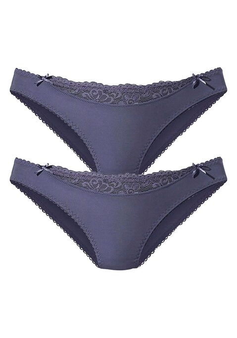 Bild: Slip von Nuance by Lascana: Nuance: Slip im 2er-Pack. Vorn mit kleinem Spitzeneinsatz, hinten aus blickdichtem Microtouch-Material. Mit Baumwollzwickel. Aus 85% Polyamid, 15% Elasthan.