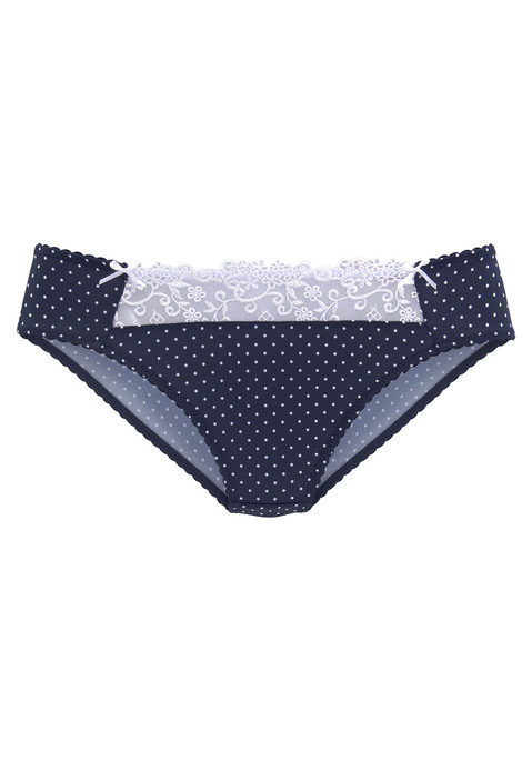 Bild: Slip von Nuance by Lascana: NUANCE: Slip. Schöner Stickereispitzeneinsatz vorne. Mit Baumwollzwickel. Aus 80% Polyamid, 10% Viskose, 10% Elasthan.