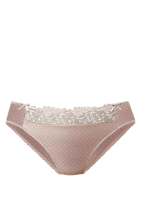 Bild: Slip von Nuance by Lascana: NUANCE: Slip. Schöner Stickereispitzeneinsatz vorne. Mit Baumwollzwickel. Aus 80% Polyamid, 10% Viskose, 10% Elasthan.