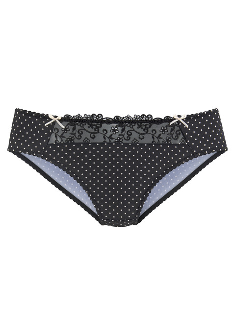 Bild: Slip von Nuance by Lascana: NUANCE: Slip. Schöner Stickereispitzeneinsatz vorne. Mit Baumwollzwickel. Aus 80% Polyamid, 10% Viskose, 10% Elasthan.