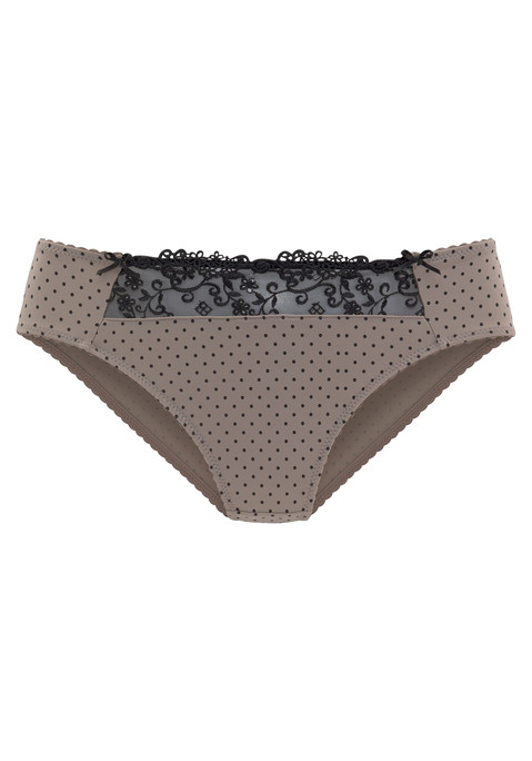 Bild: Slip von Nuance by Lascana: NUANCE: Slip. Schöner Stickereispitzeneinsatz vorne. Mit Baumwollzwickel. Aus 80% Polyamid, 10% Viskose, 10% Elasthan.