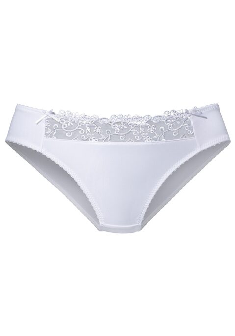 Bild: Slip von Nuance by Lascana: NUANCE: Slip. Schöner Stickereispitzeneinsatz vorne. Mit Baumwollzwickel. Aus 80% Polyamid, 10% Viskose, 10% Elasthan.