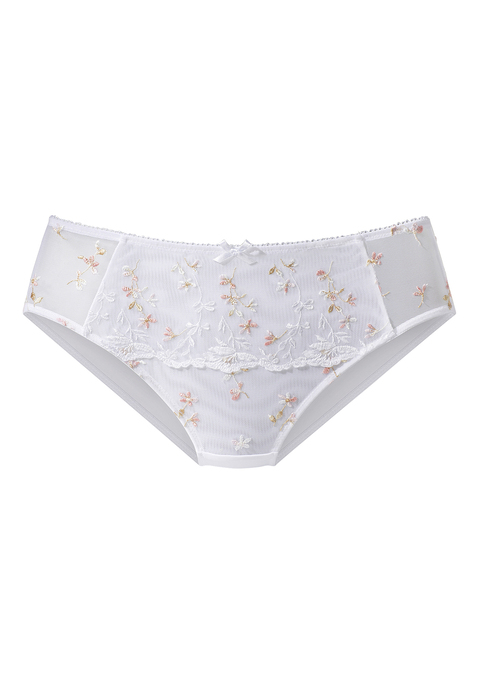 Bild: Slip von Nuance by Lascana: Femininer Slip in abdeckender Schnittform. Rundherum mit feinem Soft Mesh und floralen Details überzogen. Mit eingearbeitetem Baumwollzwickel. Mit passendem BH aus der gleichen Serie erhältlich. Mit Liebe & Leidenschaft in Hamburg kreiert. Obermaterial: 70% Polyamid, 20% Polyester, 10% Elasthan.