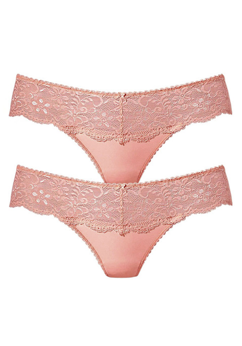 Bild: String von Nuance by Lascana: Nuance: String im 2er Pack. Rundherum mit breitem Spitzenband. Dessous mit Baumwollzwickel. Aus 85% Polyamid, 15% Elasthan.